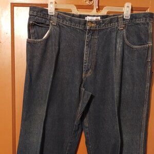 VINTAGE MENS DARK BLUE DENIM TIMBERLAND PRO SERIES JEANS-SIZE 42